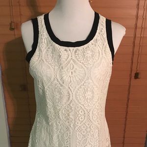Tommy Hilfiger dressy lace overlay tank top
